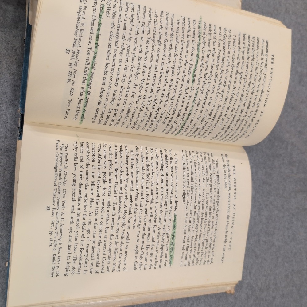 The Preparation of Sermons Andrew W Blackwood 1948 Hardcover Abingdon Press - Picture 7 of 8